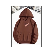 Kozia Outdoors Baskılı Oversize Unisex Swetshirt Yeniler-2 Brovn