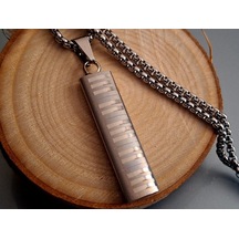 Sanat Festivali Paslanmaz Çelik Piyano Kolye Gümüş