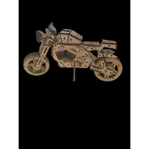 Ahşap Motosiklet Maketi Dekoratif El Yapımı 33 15 Cm
