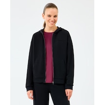 Skechers W Essential Full Zip Sweatshirt Kadın Siyah Sweatshirt S2610016-3817 Siyah