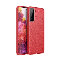 Rba Aksesuar Galaxy Uyumlu S21 Kılıf Rba Niss Silikon Kapak - Kırmızı Kırmızı