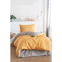 Eponj Home Kolay Ütülenir Nevresim Takımı Tek Kişilik Maxi Sarı-gri Sarı-gri