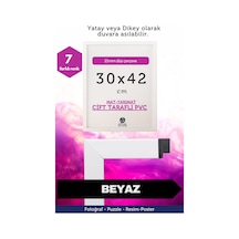 Beyaz-21mm-30x42 Cm Mat Pvc Li Camsız Fotoğraf Puzzle Belge Çerçeve Yatay Dikey Asılabilme. 42682143