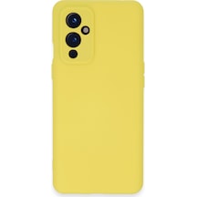 One Plus 9 Kılıf Nano İçi Kadife Silikon - Sarı
