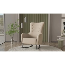 Roma Sallanır Berjer Tv Koltuğu Dinlenme Koltuğu - Krem Krem