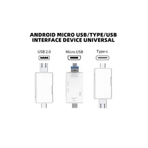 Type C, Micro Usb, Usb, Otg 6 İn 1 Kart Okuyucu Adaptör Usb Otg Hub Type C Çoklu, Card Reader