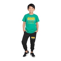 Fyk Kids Erkek Çocuk Give Up Yazı Baskılı Yazlık Alt-üst Takım Yeşil