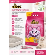 Catsgo Baby Powder Kokulu Topaklanan Bentonit Kedi Kumu 5 Lt %99,5 Tozsuz Ultra Emici - 886914951