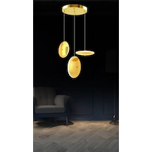 Astra 3'lü Disk Avize 8314-r87-2v-fv Gold