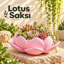 Lotus Tasarımlı Dekoratif Saksı