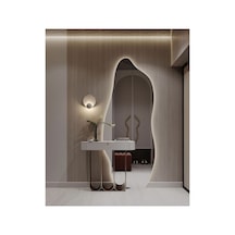 Boy Aynası Ledli, Asimetrik Ayna, Boy Aynası, Ledli Ayna, Duvar Aynası, Günışığı Led 160 X 60 Gümüş