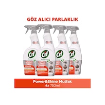 Cif Power & Shine Sprey Mutfak İçin Temizleyici Ve Yağ Çözücü 750 Ml X4 Diğer