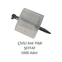 Çivili Raf Pimi Şeffaf 1000 Adet Şeffaf