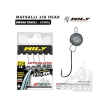 Wily Jig Head Mafsallı Owner İğneli - Gümüş Rengi 1 Gr