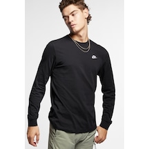 Nike Nsw Club Tee Erkek Uzun Kollu Spor Tişört Siyah