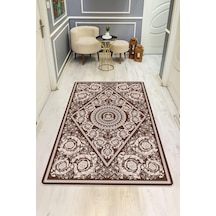 Modern Desenli Dijital Baskı Kaymaz Taban Halı H1097 Renkli