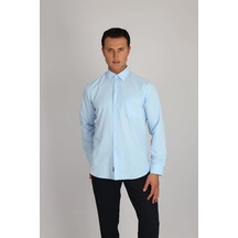 Lorenzo Mazzoli Soft Saten R 551 A.mavi Erkek Gömlek A.mavi