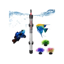 Vkemall Akvaryum Otomatik Sıcaklık Regülatörü 25w + Termometre - Su Sıcaklığını Sabit Tutar - Tamamen Suda Bulunabilir - Avrupa Şarj Aleti