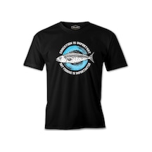 Fishing İs Important Siyah Erkek Tshirt 001