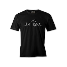 Horse On The Heartline Siyah Erkek Tshirt 001
