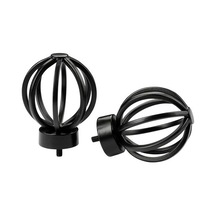 Ikea Tallbarsmal Perde Çubuğu Topuzu, Siyah, 60 Mm, 2 Adet