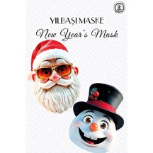 Yılbaşı Maske Seti 2'li Noel Baba - Kardan Adam 1 Adet