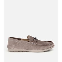 Hotiç Erkek Süet Deri Gri Toka Detaylı Comfort Loafer