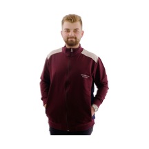 Mode Xl Büyük Beden Erkek Eşofman Üstü Dik Yaka Fermuarlı Brooklyn U24522 Mürdüm Mürdüm