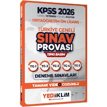 Yediiklim 2026 Kpss Ortaöğretim Ön Lisans Gy-gk Türkiye Geneli Sınav Provası Tıpkı Basım Deneme Sınavları Tamamı Video Çözümlü