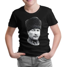Atatürk - Portre Apolet Siyah Çocuk Tshirt