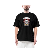 Megadeth Skull And Chemical Bomb Oversize Siyah Tişört