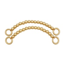 Angel Çanta Aksesuar 20 Mm Ahşap Boncuklu 37 Cm Gold Renk Çanta Sapı