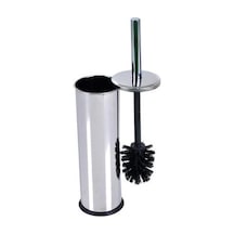 Metal Wc Fırçası, Krom Tuvalet Temizleme Fırçası, Paslanmaz Çelik Saplı, Dayanıklı Ve Hijyenik Banyo Aksesuarı Açık Ahşap