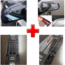 Renault 12 Uyumlu Kapı Eşiği Ve Ayna Yağmur Koruyucu (554237609)