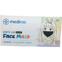 Siyah Çocuk Maskesi Lastikli 10 Parça Timya/go1395 201590