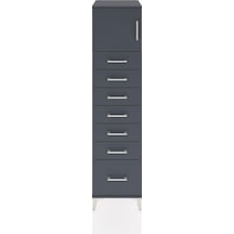 Hyperion Dolap Tek Raflı 7 Çekmeceli Tek Kapaklı 44x44x182 An... Antrasit