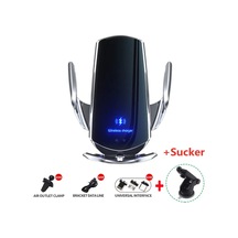 Araba Kablosuz Şarj Manyetik Oto Araç Montaj Telefon Tutucu İphone Samsung Silver With Sucker GÜMÜŞ