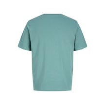 Jack & Jones Jprblaoscar Erkek Tişört Kısa Kollu Pamuklu Şık Günlük Yeşil