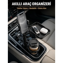 Araç Konsolu İçin Telefon Tutuculu Bardaklık Düzenleyici Standart