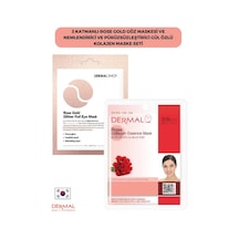 Dermal 3 Katmanlı Rose Gold Göz Maskesi ve Nemlendirici Ve Pürüzsüzleştirici Gül Özlü Kolajen Maske Seti