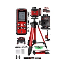 Lazer Metre + 360 16 Köşe Otomatik Hizalama Tripod'lu Lazer Metre Hizalama-3179