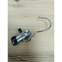 Uzmangrupraf Uzman Grup Raf Metal Tek Mandallı Askı-Eşarp Askısı-20'Li Paket Siyah