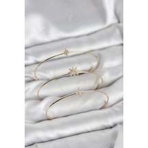 Mey İthalat Zirkon Taşlı Kutup Yıldızı Model Gold Renk 3'lü Kadın Bileklik Kombini - Özel Seri Meyeb69945a83595ced08d80197f6 Altın