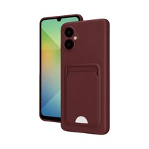 Samsung Galaxy A06 Kılıf Kelvin Kartvizitli Silikon - Bordo