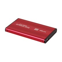 Usb2.0 Taşınabilir Sabit Disk Kutusu 2,5 İnç Harici Sata Hdd Muhafazası Usb2.0 Alüminyum Alaşımlı Kabuk 2,5 İnç Sata Hdd/ssd İçin Kırmızı
