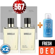 ﻿Bargello 567 Fresh Erkek Parfüm EDP 2 x 50 ML + Fresh Erkek Sprey Deodorant 150 ML