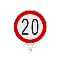 Azami Hız Sınırlaması 20 Km Uyarı Levhası Tek Yönlü