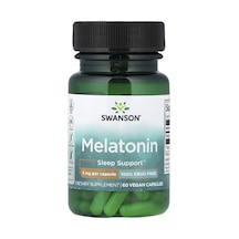 Takviye Swanson Vitamins, Melatonin, 3 Mg, 60 Vegan Capsules
