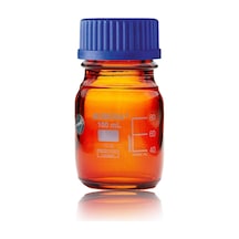 Otoklav Şişe 100 Ml Amber Borosil -Contalı -Vida Kapaklı -Renkli