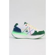 United Colors Of Benetton Benetton İthal Beyaz Yeşil Kadın Spor Ayakkabı Bnı-10044 001
